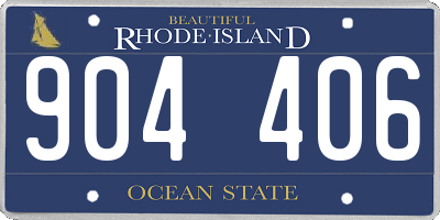RI license plate 904406