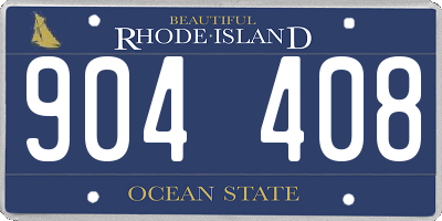 RI license plate 904408