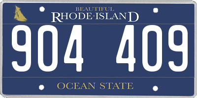 RI license plate 904409