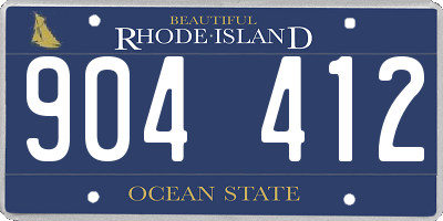 RI license plate 904412