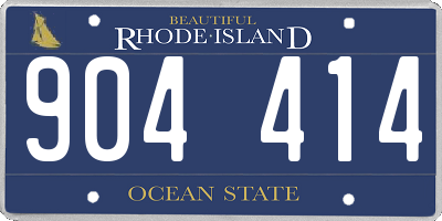 RI license plate 904414