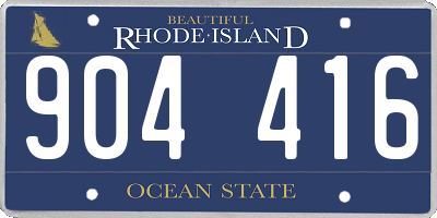 RI license plate 904416