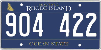 RI license plate 904422
