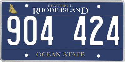 RI license plate 904424