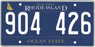RI license plate 904426