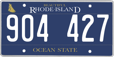 RI license plate 904427