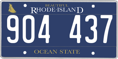 RI license plate 904437