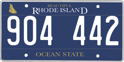 RI license plate 904442