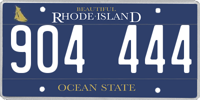 RI license plate 904444