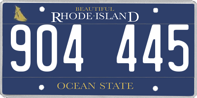 RI license plate 904445