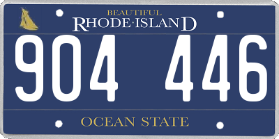 RI license plate 904446