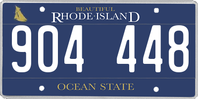 RI license plate 904448