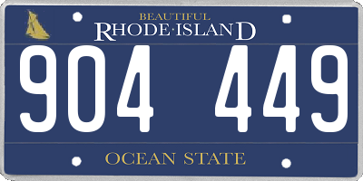 RI license plate 904449