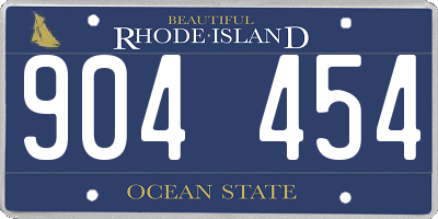 RI license plate 904454