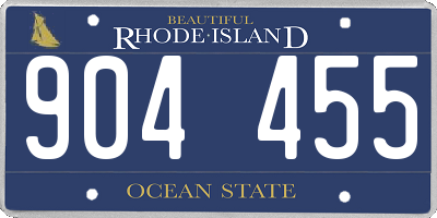 RI license plate 904455