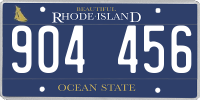 RI license plate 904456