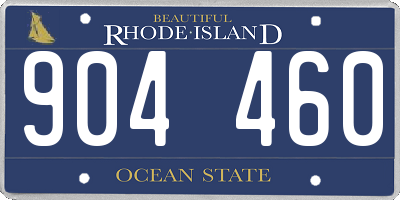 RI license plate 904460