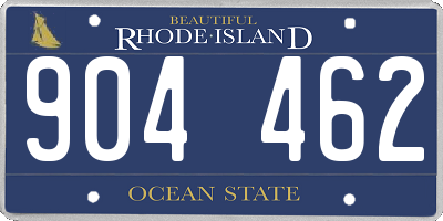RI license plate 904462