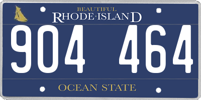 RI license plate 904464