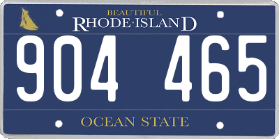 RI license plate 904465