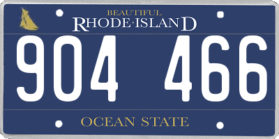RI license plate 904466