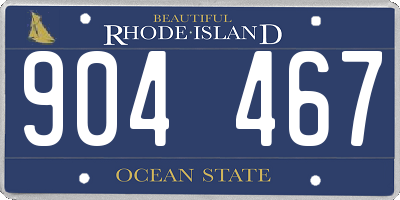RI license plate 904467
