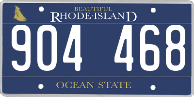 RI license plate 904468