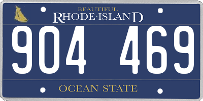 RI license plate 904469