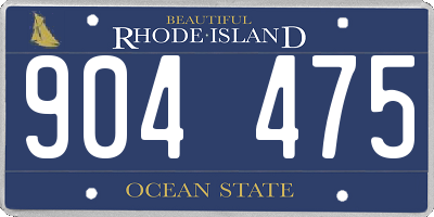 RI license plate 904475