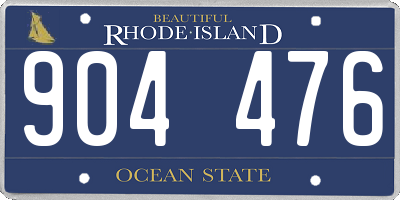 RI license plate 904476