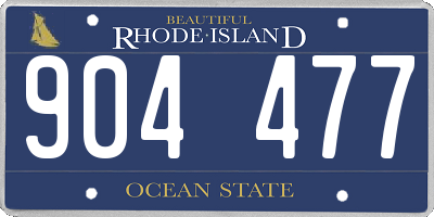 RI license plate 904477