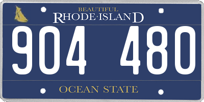 RI license plate 904480