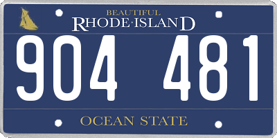 RI license plate 904481