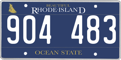 RI license plate 904483