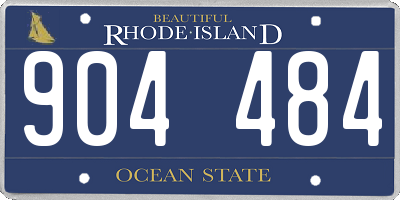 RI license plate 904484