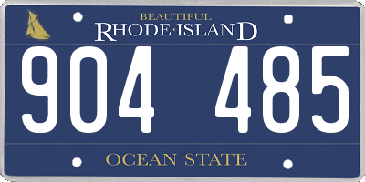 RI license plate 904485