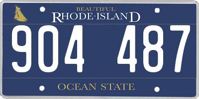 RI license plate 904487