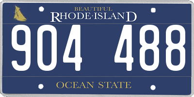 RI license plate 904488