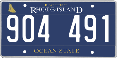 RI license plate 904491
