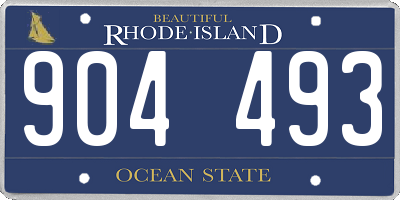 RI license plate 904493