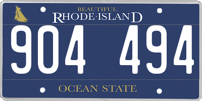 RI license plate 904494