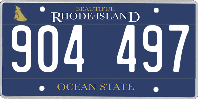 RI license plate 904497
