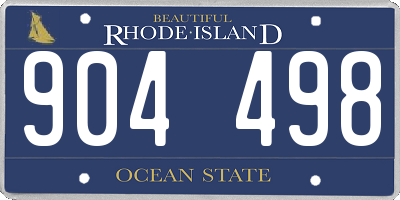 RI license plate 904498