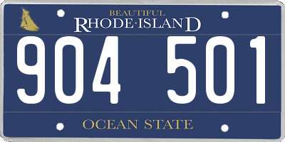 RI license plate 904501