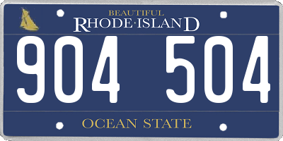 RI license plate 904504