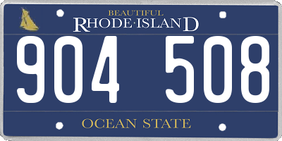 RI license plate 904508