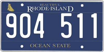 RI license plate 904511