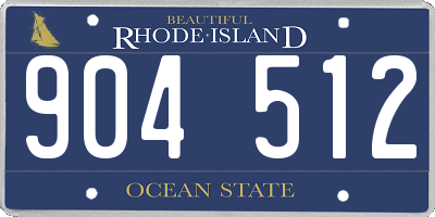 RI license plate 904512