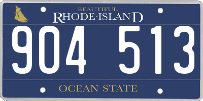 RI license plate 904513