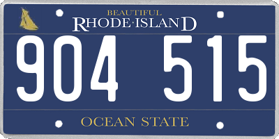 RI license plate 904515